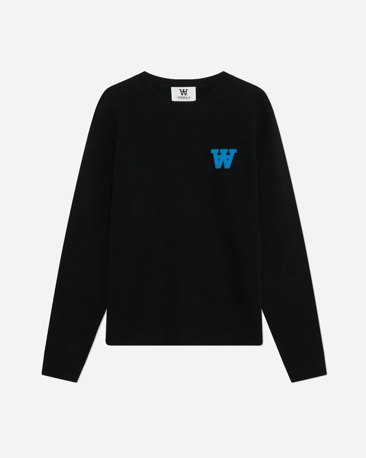 Tay AA CS patch lambswool jumper - Black coffee