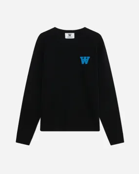 Tay AA CS patch lambswool jumper - Black coffee