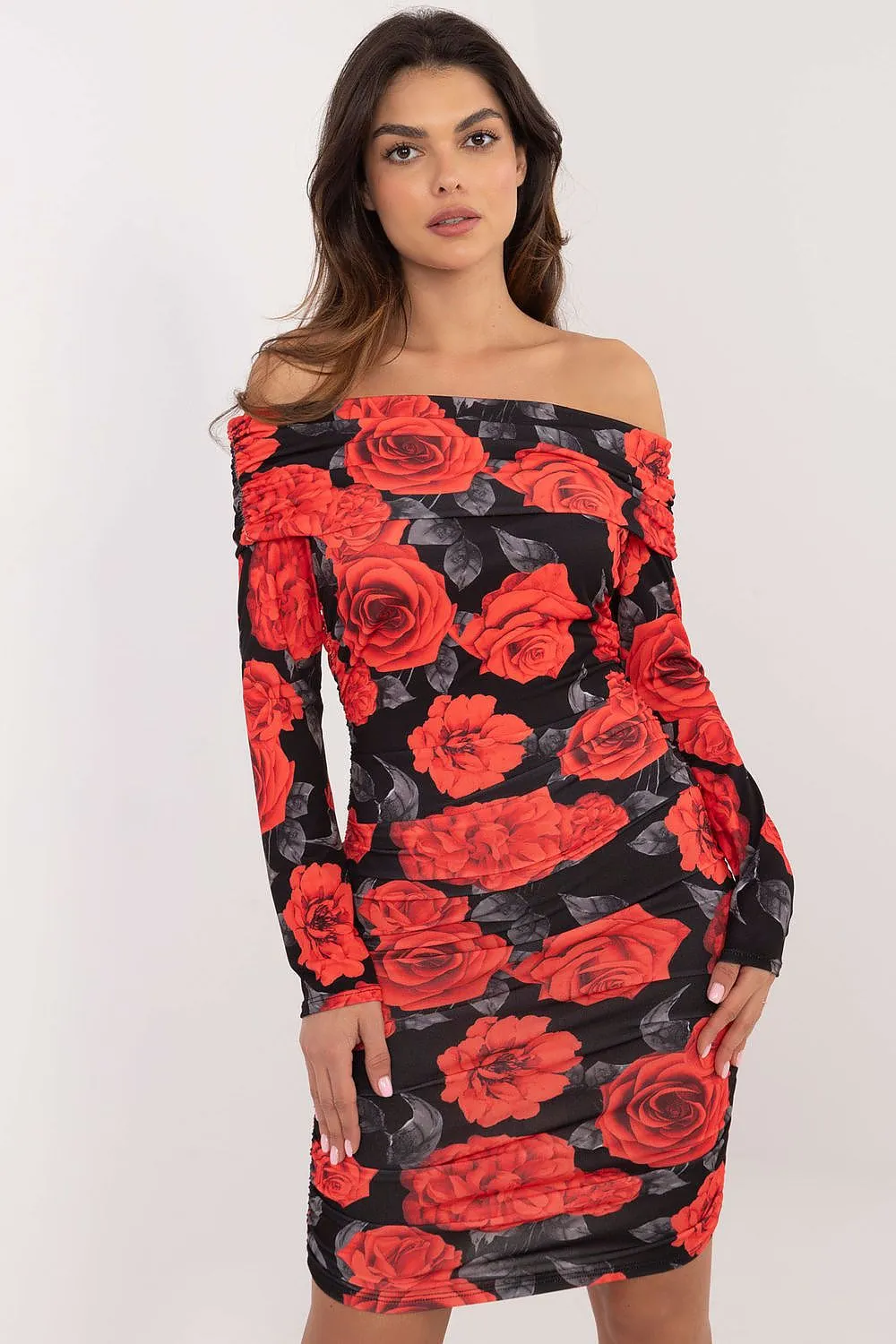 TEEK - Floral Feast Off Shoulder Evening Dress