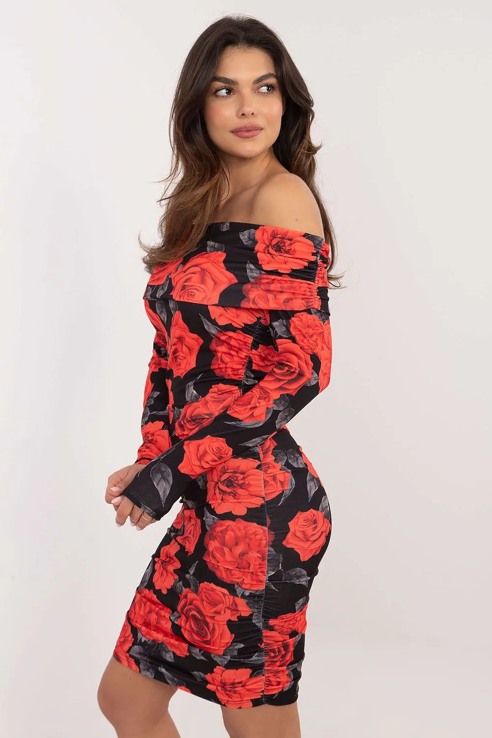 TEEK - Floral Feast Off Shoulder Evening Dress