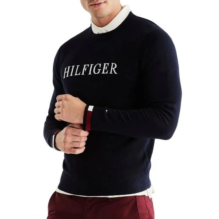 Tommy Hilfiger - Flag Cuff Crew Neck Jumper - Desert Sky