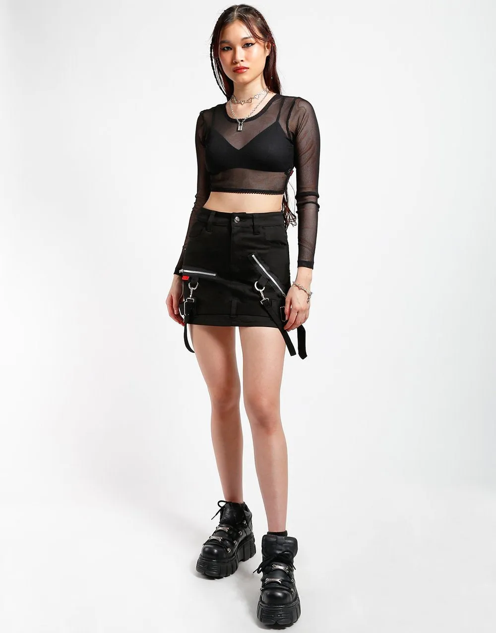 Tripp N.Y.C Black Bondage Skirt