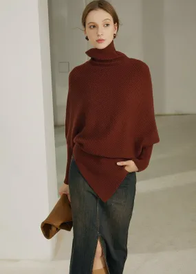 TURTLENECK IRREGULAR SWEATER