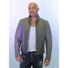 Vin Diesel Genuine Leather Jacket Gray