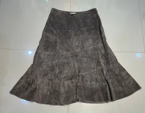 Vintage Leather -Suede Skirt (FF-126)