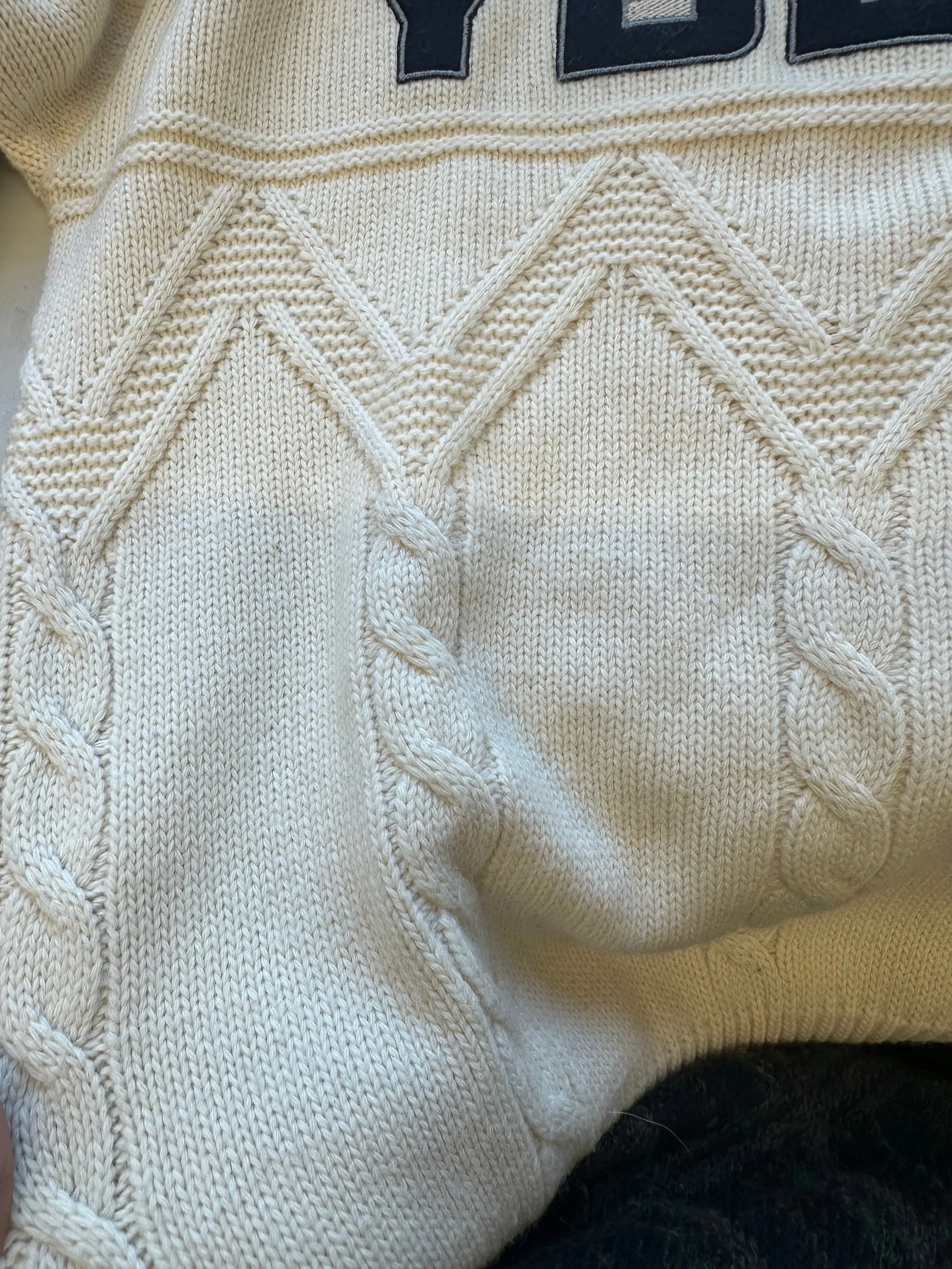 vintage wool cream ybers knitted turtleneck