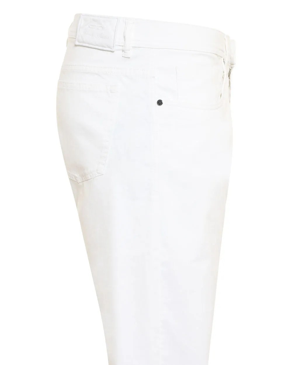 White Cotton Slim Fit Chino Pant