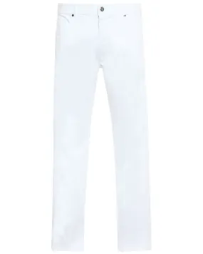 White Cotton Slim Fit Chino Pant