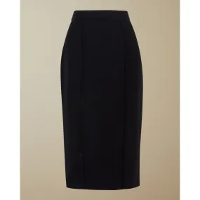 Women Raees-Pintuck Detail Pencil Skirt - Black