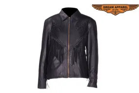 Womens Black Rose Inlay Jacket