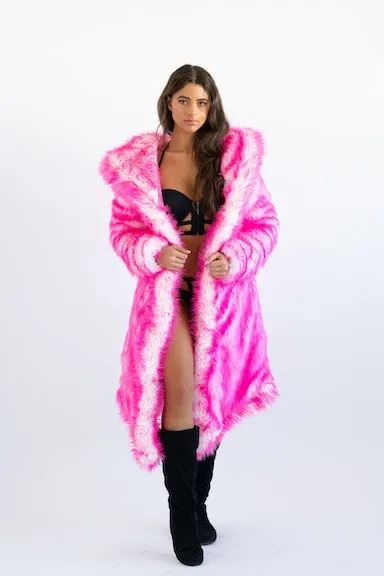 Women's Desert Warrior Coat in "Just The Tip-Hot Pink"