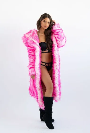 Women's Desert Warrior Coat in "Just The Tip-Hot Pink"