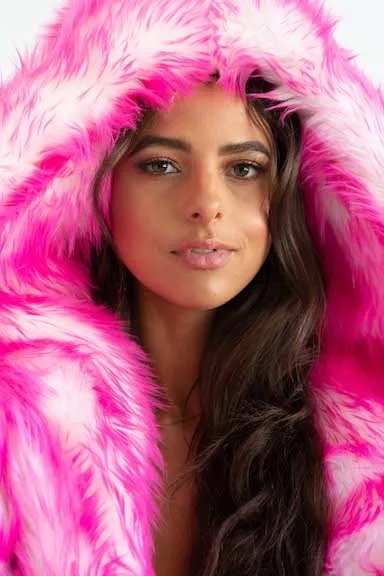 Women's Desert Warrior Coat in "Just The Tip-Hot Pink"