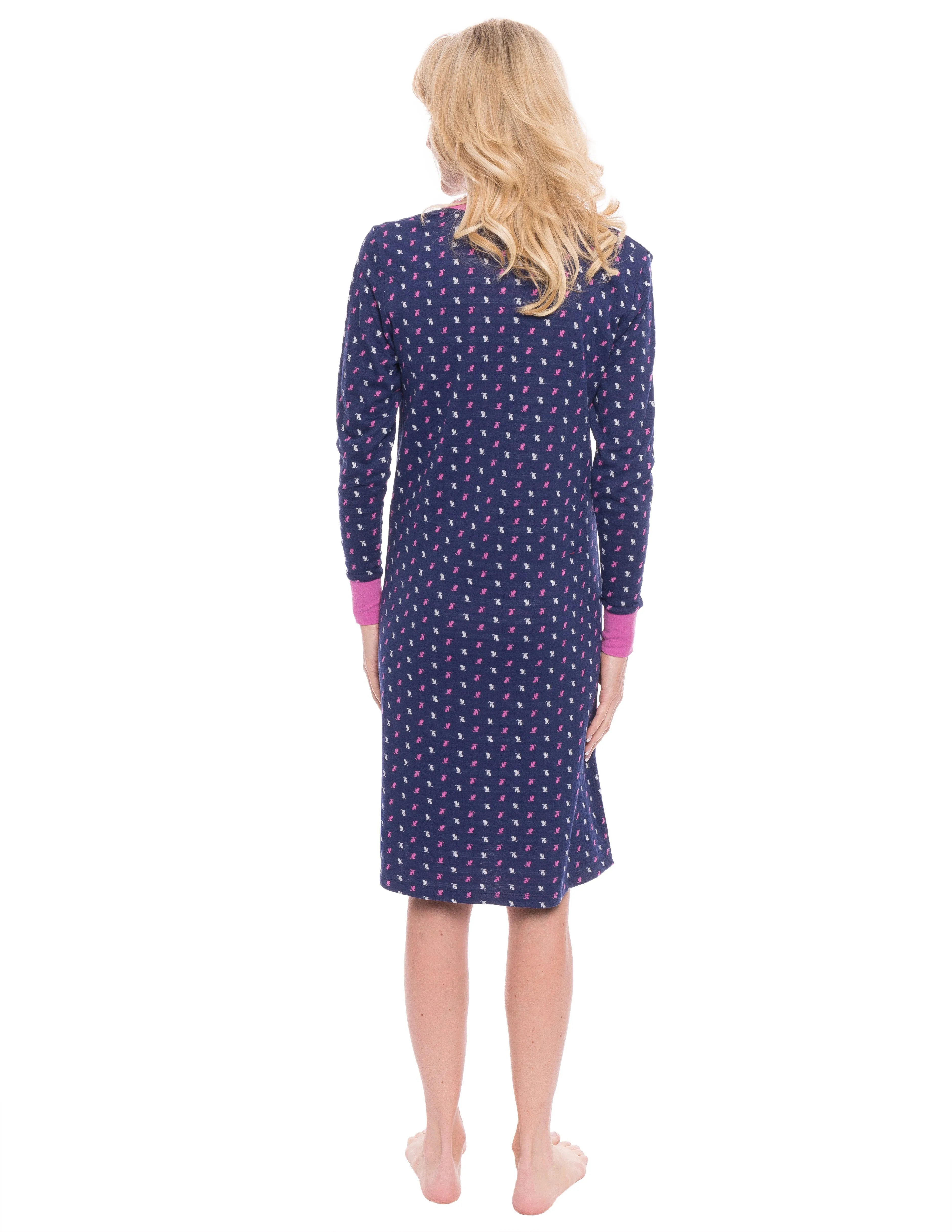 Women's Double Layer Knit Jersey Sleep Dress