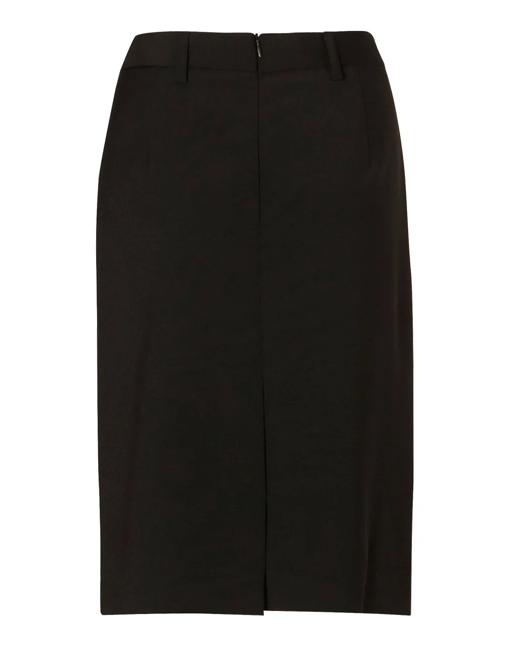 Womens Mid Length Lined Pencil Skirt In Wool Stretch (WS-M9470)