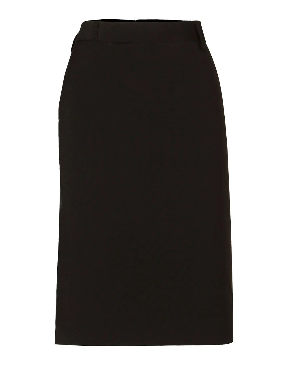 Womens Mid Length Lined Pencil Skirt In Wool Stretch (WS-M9470)