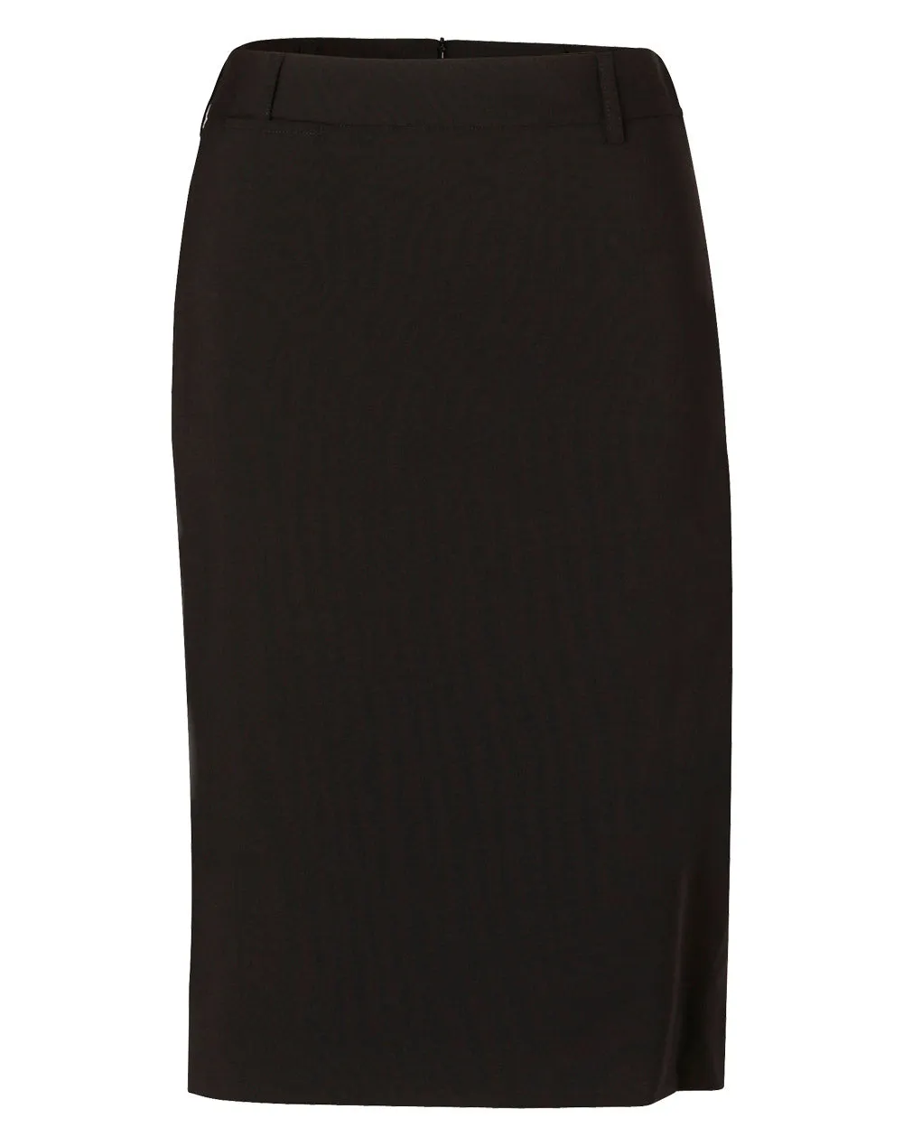 Womens Mid Length Lined Pencil Skirt In Wool Stretch (WS-M9470)