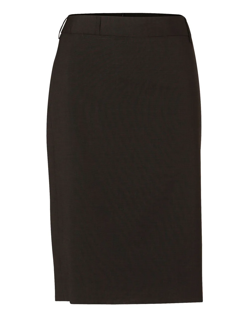 Womens Mid Length Lined Pencil Skirt In Wool Stretch (WS-M9470)