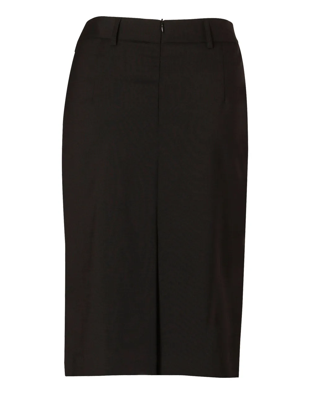 Womens Mid Length Lined Pencil Skirt In Wool Stretch (WS-M9470)