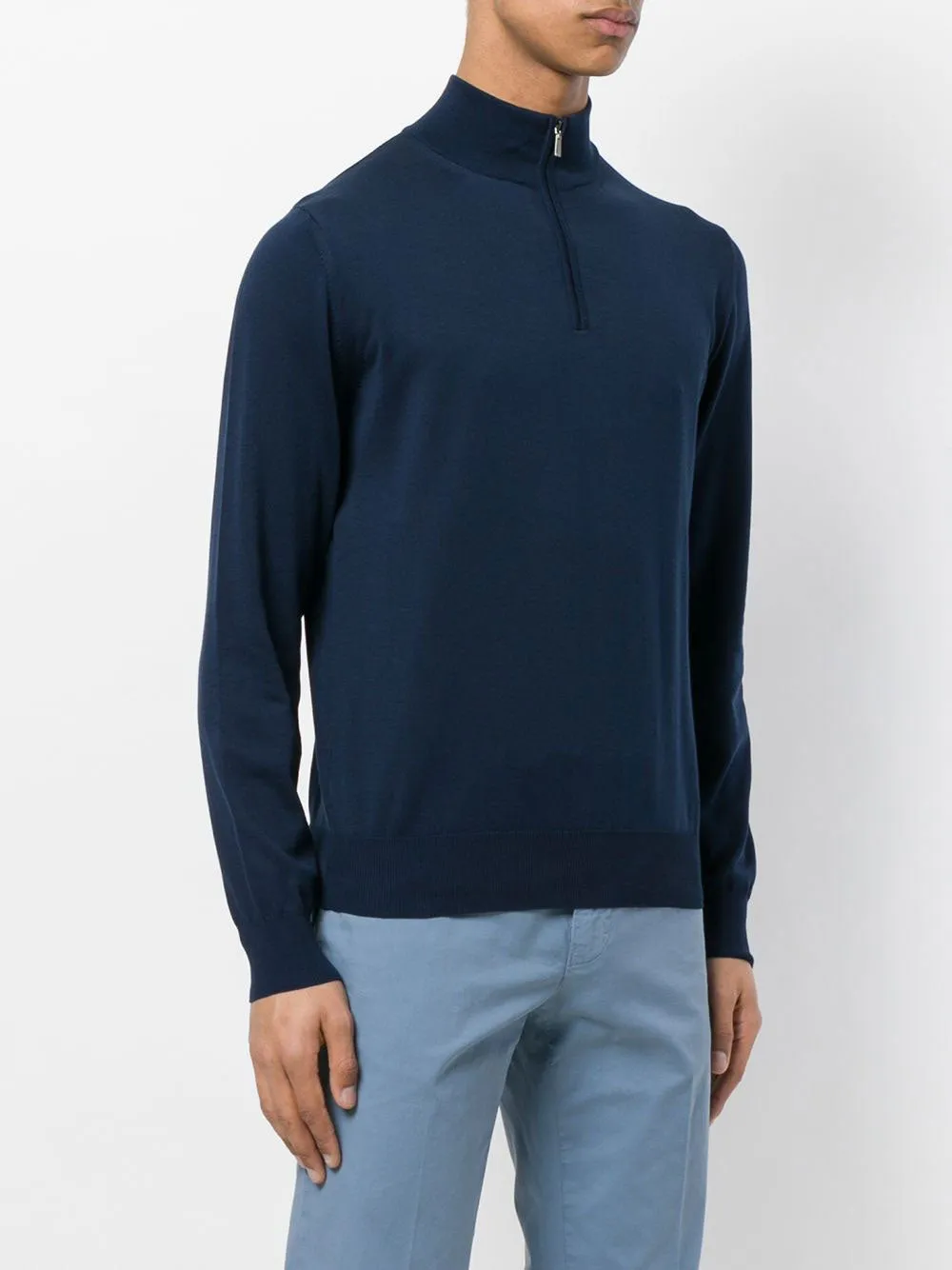 Zip-neck jumper