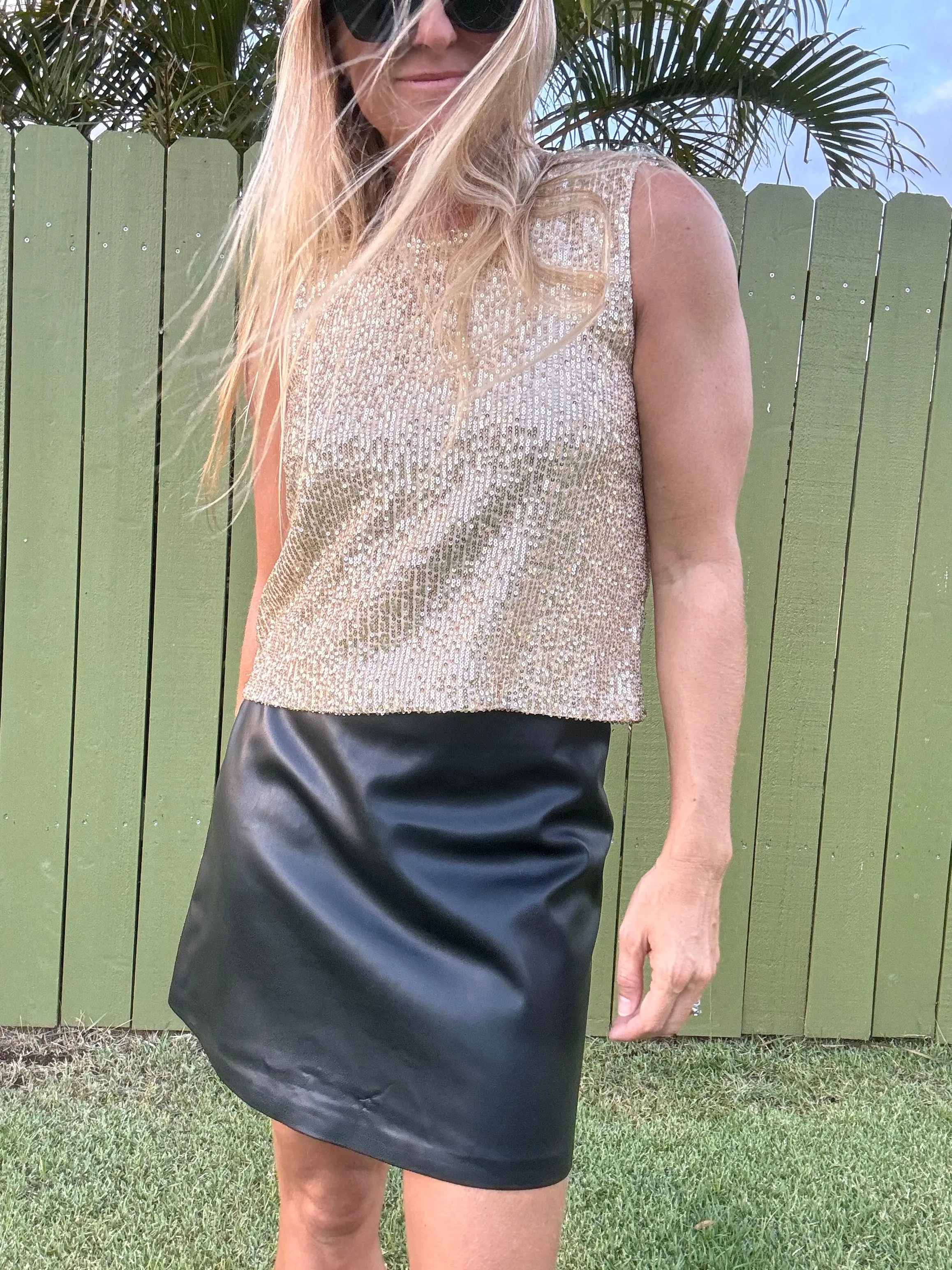 ZSUPPLY Ciera Faux Leather Mini Skirt