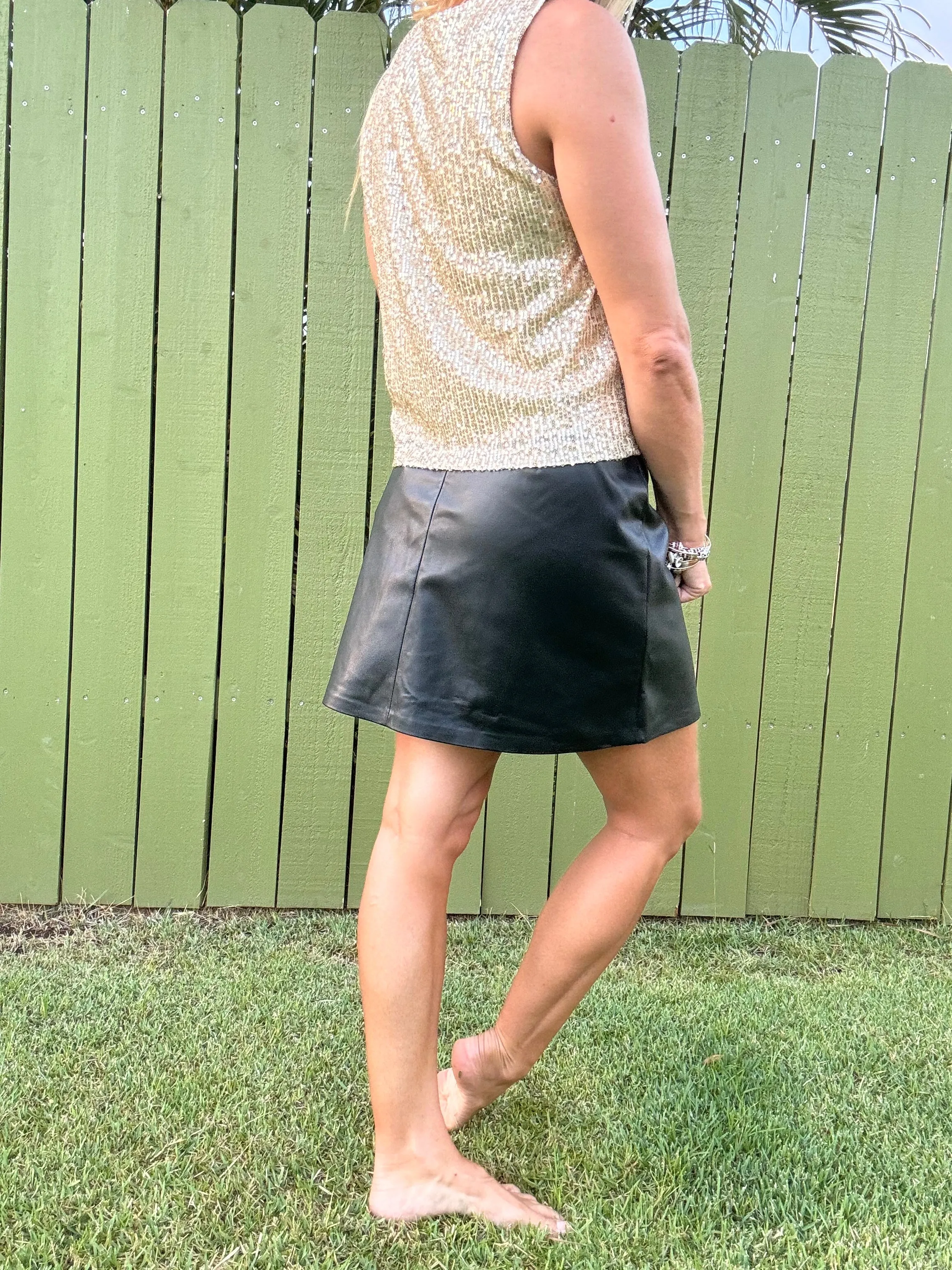 ZSUPPLY Ciera Faux Leather Mini Skirt